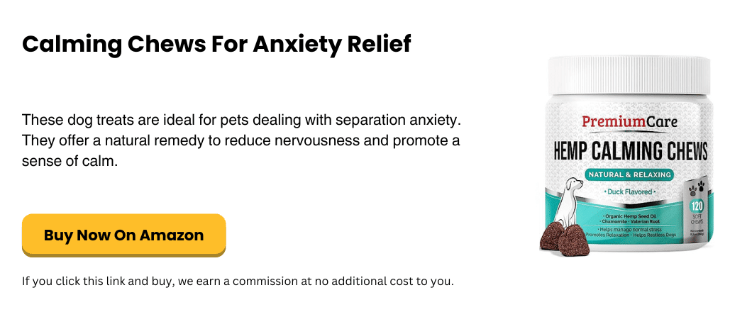 Calming chews for anxiety relief in dogs