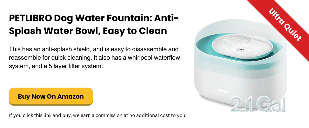 PETLIBRO Dog Water Fountain Anti-Splash Water Bowl, Easy to Clean