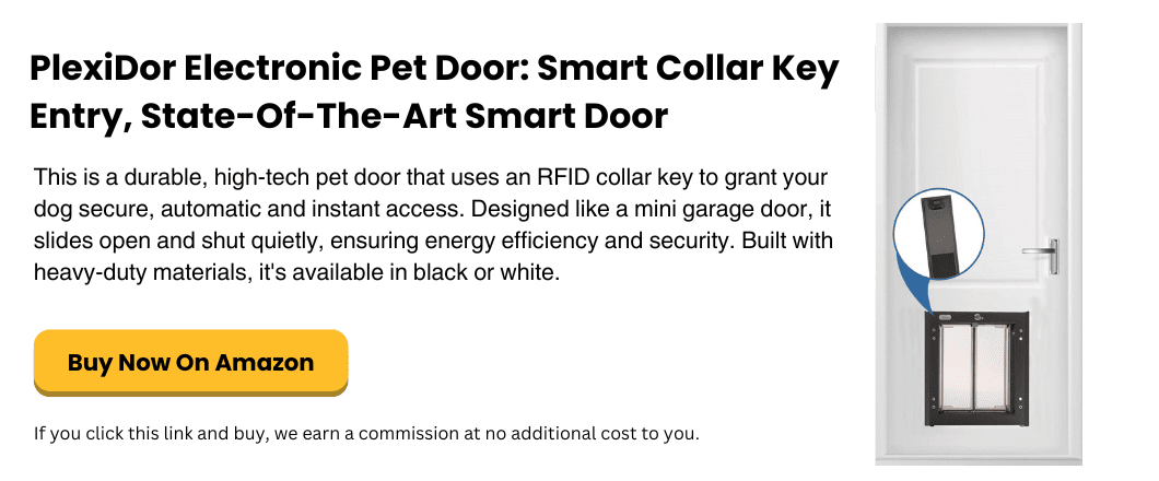 PlexiDor Electronic Pet Door Smart Collar Key Entry, State-Of-The-Art Smart Door