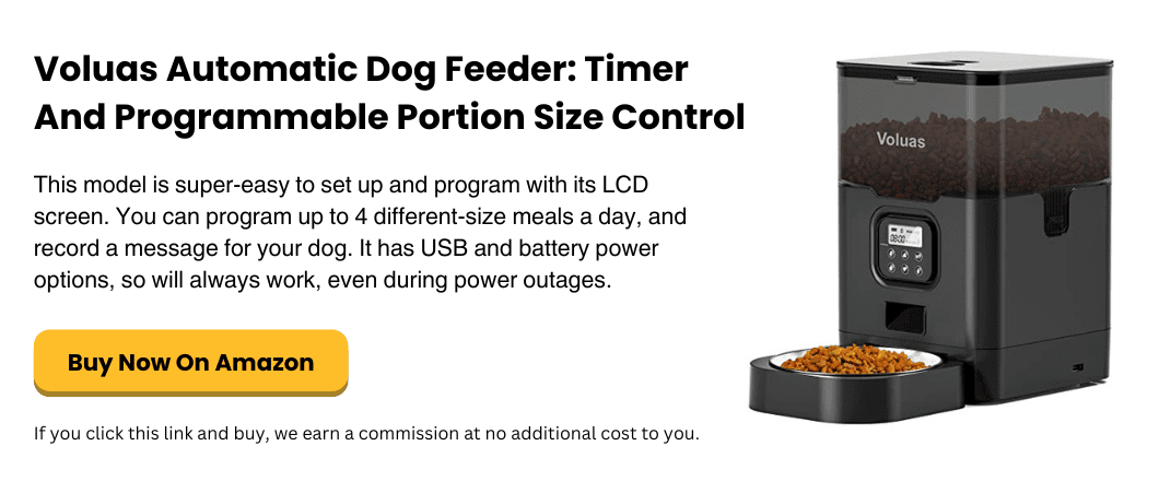 Voluas Automatic Dog Feeder Timer And Programmable Portion Size Control