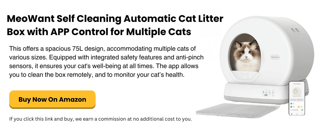 MeoWant Self Cleaning Automatic Cat Litter Box with APP Control for Multiple Cats