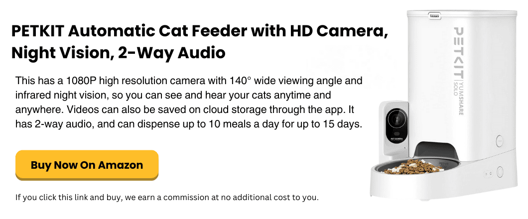 PETKIT Automatic Cat Feeder with HD Camera, Night Vision, 2-Way Audio
