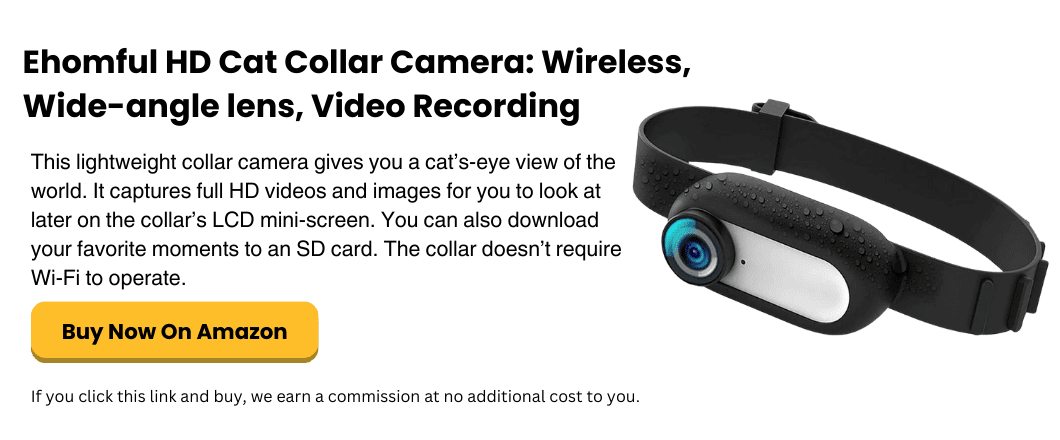 simplysmartpettech.com Ehomful HD Cat Collar Camera Wireless, Wide-angle lens, Video Recording