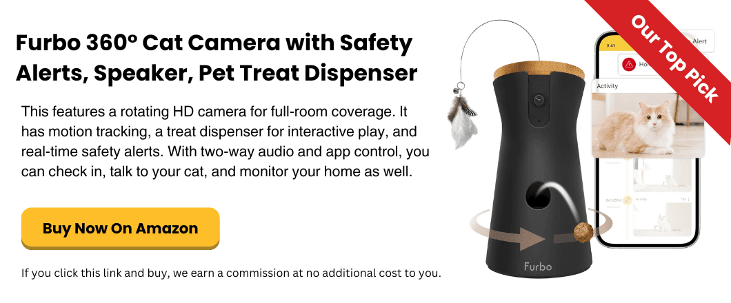 simplysmartpettech.com Furbo 360° Cat Camera with Safety Alerts, Speaker, Pet Treat Dispenser