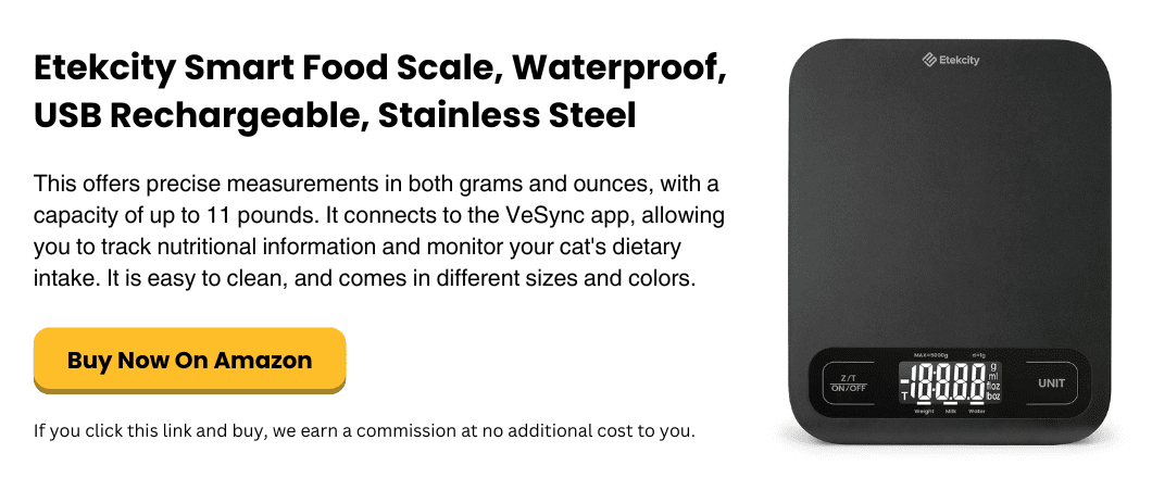 Etekcity Smart Food Scale, Waterproof, USB Rechargeable, Stainless Steel