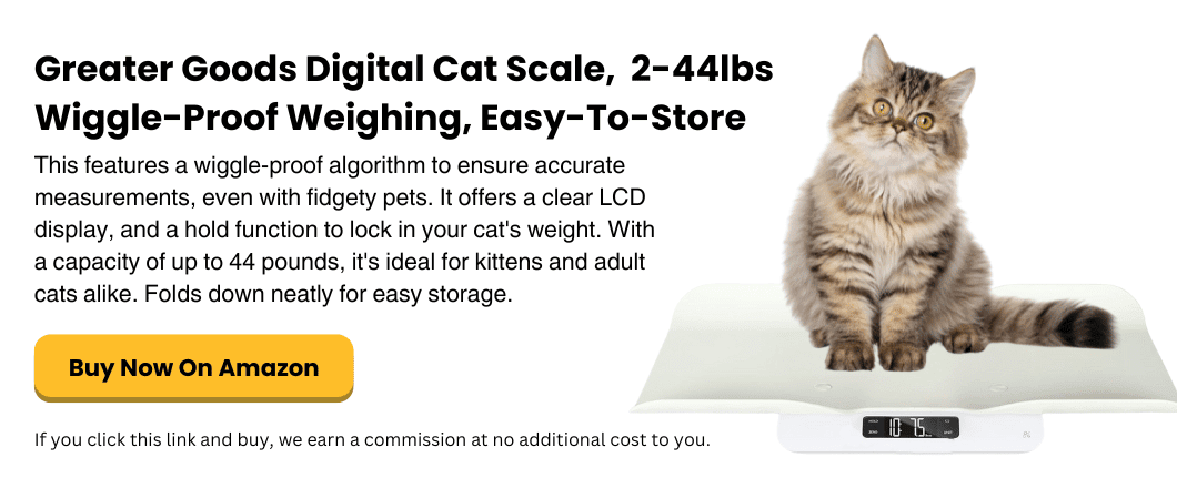 Greater Goods Digital Cat Scale, 2-44lbs Wiggle-Proof Weighing, Easy-To-Store