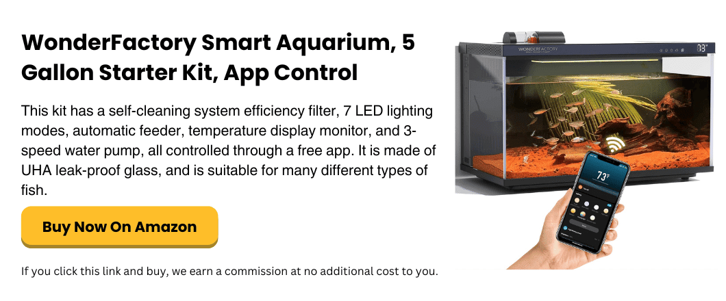 WonderFactory Smart Aquarium, 5 Gallon Starter Kit, App Control