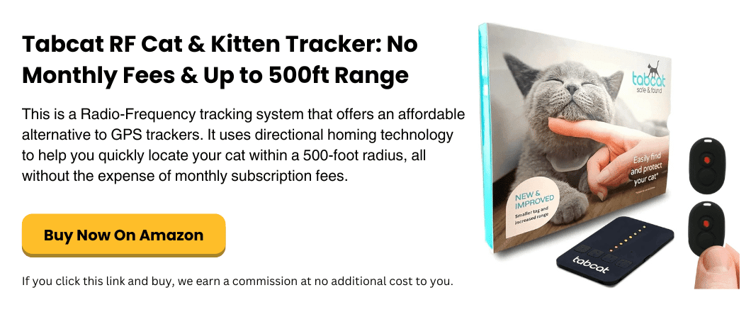 Tabcat RF Cat & Kitten Tracker No Monthly Fees & Up to 500ft Range