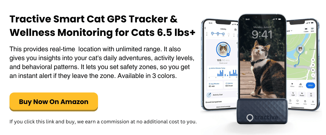 Tractive Smart Cat GPS Tracker & Wellness Monitoring for Cats 6.5 lbs+